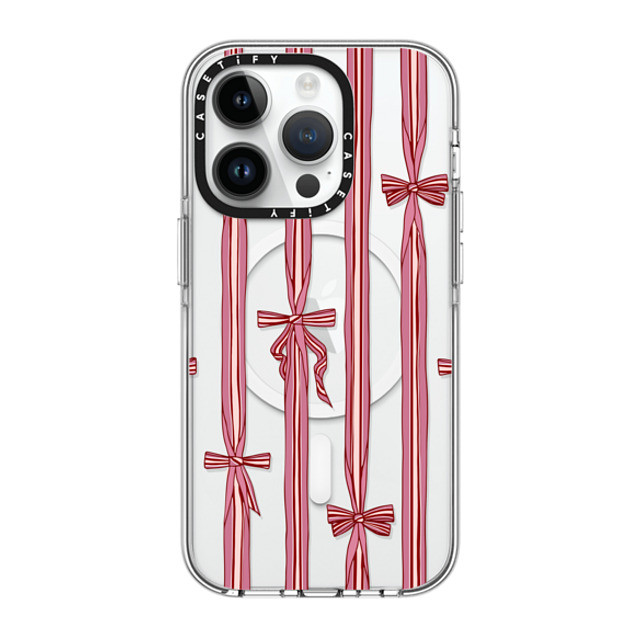 Shayla Bond x CASETiFY iPhone 14 Pro ケース クリア クリア ケース MagSafe対応 Ribbon Play