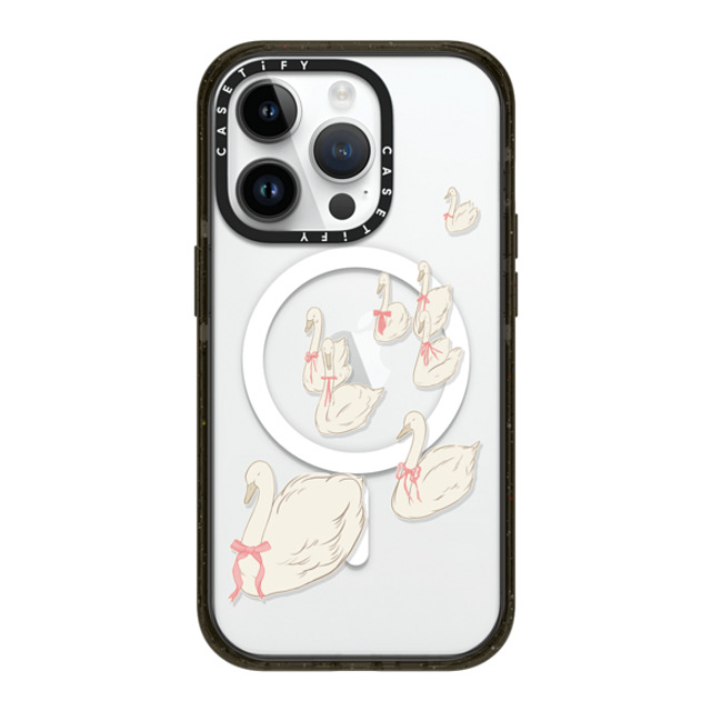 Shayla Bond x CASETiFY iPhone 14 Pro ケース ブラック インパクトケース MagSafe対応 Swan Lake