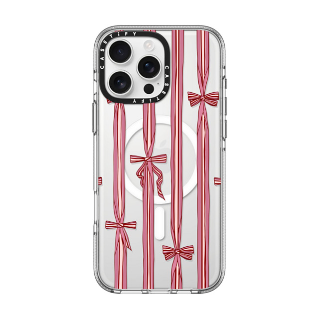 Shayla Bond x CASETiFY iPhone 16 Pro Max ケース クリア クリア ケース MagSafe対応 Ribbon Play