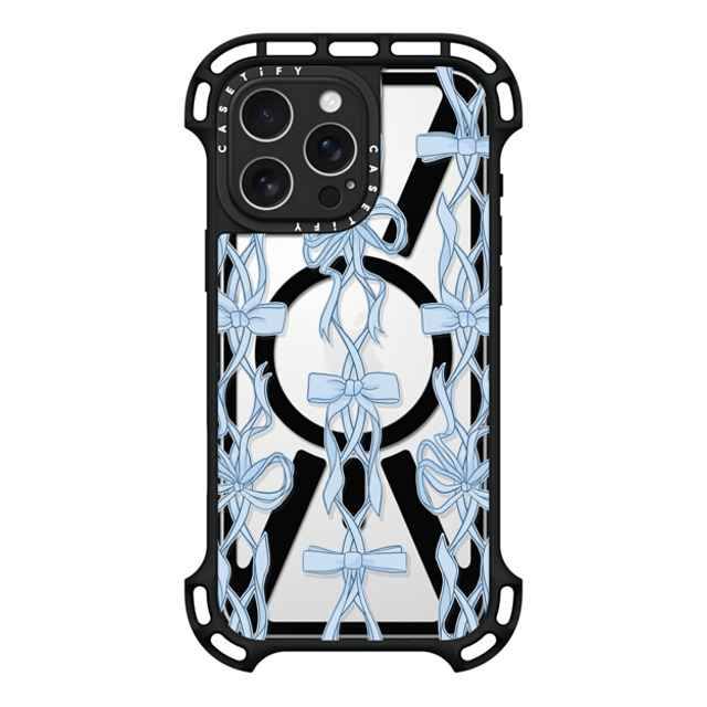 Shayla Bond x CASETiFY iPhone 16 Pro Max ケース ブラック ウルトラ バウンスケース MagSafe対応 Ribbon Play