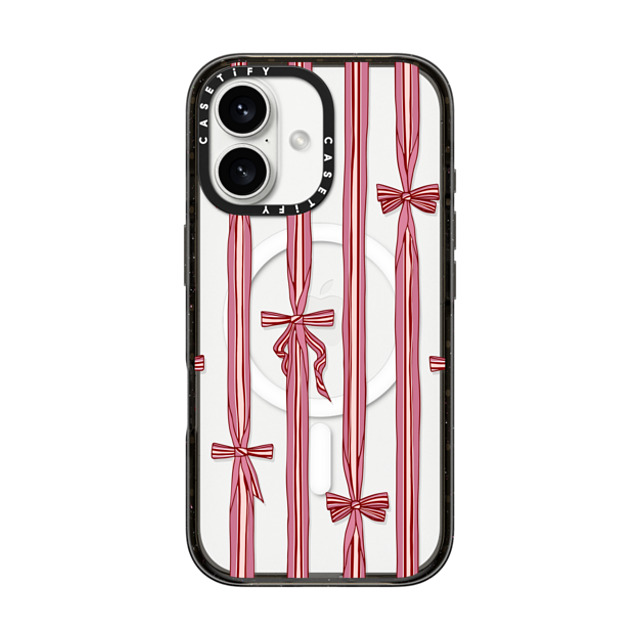 Shayla Bond x CASETiFY iPhone 16 ケース ブラック インパクトケース MagSafe対応 Ribbon Play