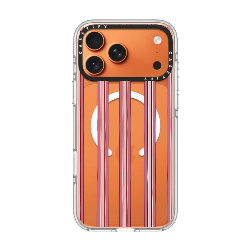 Impact Clear iPhone 17 Pro Max Case MagSafe Compatible - Candy Stripes