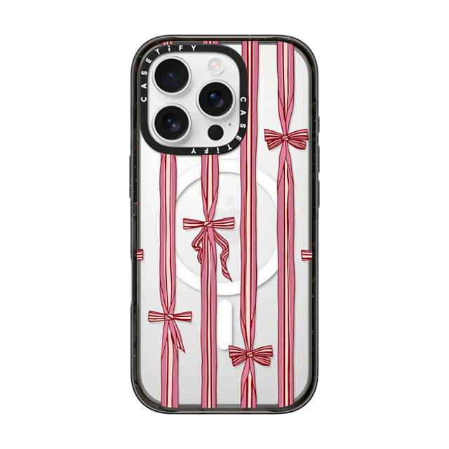 Shayla Bond x CASETiFY iPhone 16 Pro ケース ブラック インパクトケース MagSafe対応 Ribbon Play