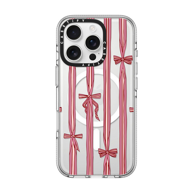 Shayla Bond x CASETiFY iPhone 16 Pro ケース クリア クリア ケース MagSafe対応 Ribbon Play