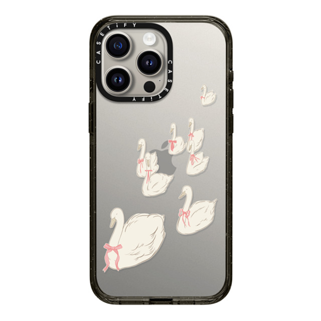 Shayla Bond x CASETiFY iPhone 15 Pro Max ケース ブラック インパクトケース Swan Lake