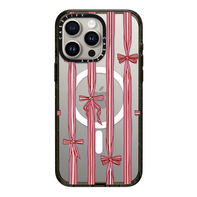 Shayla Bond x CASETiFY iPhone 15 Pro Max ケース ブラック インパクトケース MagSafe対応 Ribbon Play