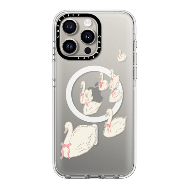 Shayla Bond x CASETiFY iPhone 15 Pro Max ケース クリア クリア ケース MagSafe対応 Swan Lake