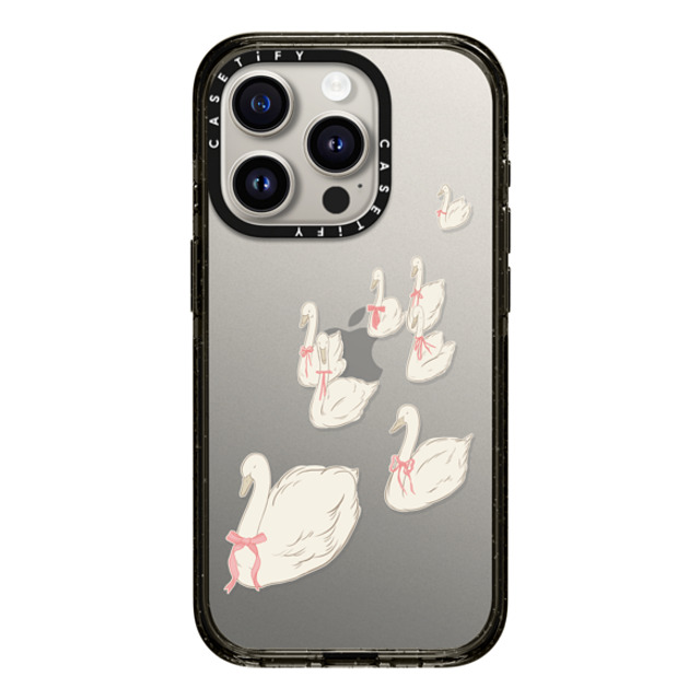 Shayla Bond x CASETiFY iPhone 15 Pro ケース ブラック インパクトケース Swan Lake