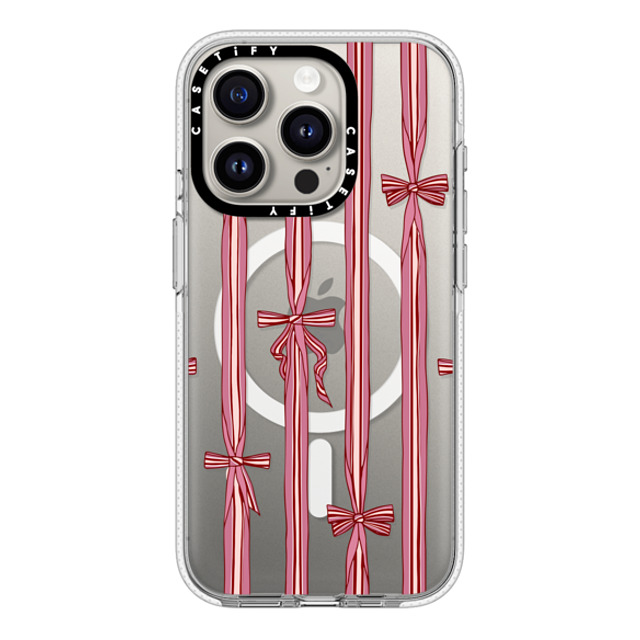 Shayla Bond x CASETiFY iPhone 15 Pro ケース クリア クリア ケース MagSafe対応 Ribbon Play