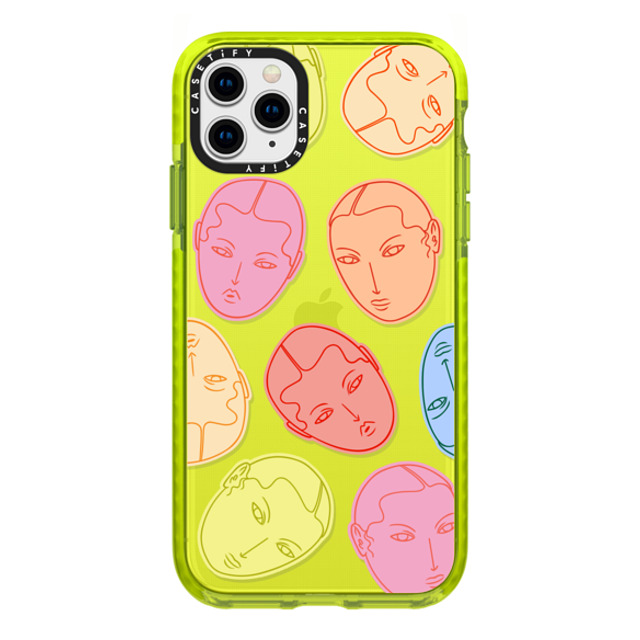 Shayla Bond x CASETiFY iPhone 11 Pro Max ケース ネオン イエロー インパクトケース Nod Your Noggin