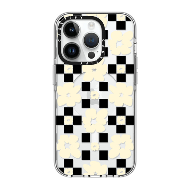 Shayla Bond x CASETiFY iPhone 14 Pro Case Clear Clear Case MagSafe Compatible Floral Gridlock Shayla Bond x CASETiFY iPhone 14 Pro Case Clear Clear Case MagSafe Compatible Floral Gridlock