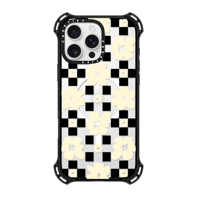 Shayla Bond x CASETiFY iPhone 16 Pro Max Case Black バウンスケース Floral Gridlock Shayla Bond x CASETiFY iPhone 16 Pro Max Case Black バウンスケース Floral Gridlock