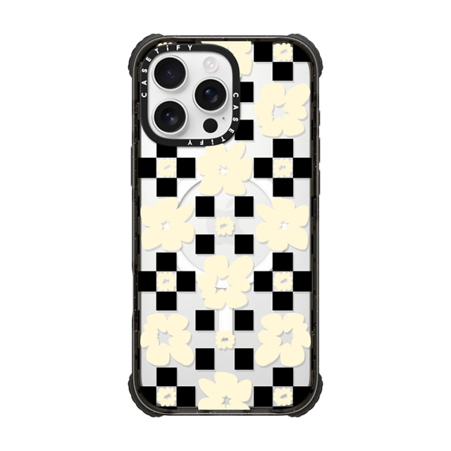 Shayla Bond x CASETiFY iPhone 16 Pro Max Case Black ウルトラ インパクトケース MagSafe 対応 Floral Gridlock Shayla Bond x CASETiFY iPhone 16 Pro Max Case Black ウルトラ インパクトケース MagSafe 対応 Floral Gridlock