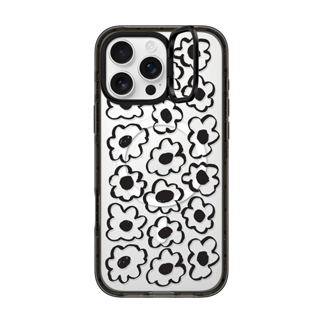 Shayla Bond x CASETiFY iPhone 16 Pro Max Case Floral,Pattern ブラック インパクトリングスタンドケース MagSafe対応 Skribble Flower Mother's Day Shayla Bond x CASETiFY iPhone 16 Pro Max Case Floral,Pattern ブラック インパクトリングスタンドケース MagSafe対応 Skribble Flower Mother's Day