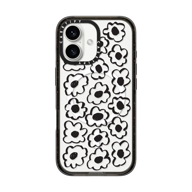 Shayla Bond x CASETiFY iPhone 16 ケース Floral,Pattern ブラック インパクトケース MagSafe対応 Skribble Flower Father's Day Shayla Bond x CASETiFY iPhone 16 ケース Floral,Pattern ブラック インパクトケース MagSafe対応 Skribble Flower Father's Day