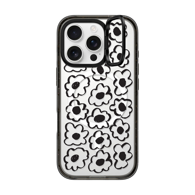 Shayla Bond x CASETiFY iPhone 16 Pro Case Floral,Pattern ブラック インパクトリングスタンドケース MagSafe対応 Skribble Flower Mother's Day Shayla Bond x CASETiFY iPhone 16 Pro Case Floral,Pattern ブラック インパクトリングスタンドケース MagSafe対応 Skribble Flower Mother's Day