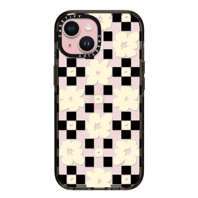 Shayla Bond x CASETiFY iPhone 15 Case Black Impact Case Floral Gridlock Shayla Bond x CASETiFY iPhone 15 Case Black Impact Case Floral Gridlock