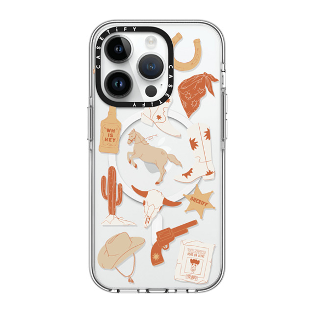 Shayla Bond x CASETiFY iPhone 14 Pro Case Clear Clear Case MagSafe Compatible Western Cowboy by Shayla Bond Shayla Bond x CASETiFY iPhone 14 Pro Case Clear Clear Case MagSafe Compatible Western Cowboy by Shayla Bond