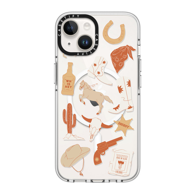 Shayla Bond x CASETiFY iPhone 14 Case Clear Clear Case MagSafe Compatible Western Cowboy by Shayla Bond Shayla Bond x CASETiFY iPhone 14 Case Clear Clear Case MagSafe Compatible Western Cowboy by Shayla Bond