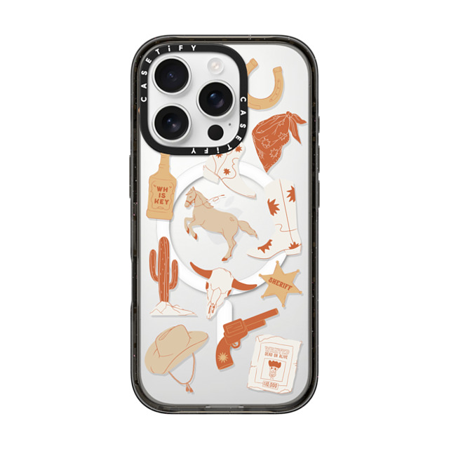 Shayla Bond x CASETiFY iPhone 16 Pro Case Black Impact Case MagSafe Compatible Western Cowboy by Shayla Bond Shayla Bond x CASETiFY iPhone 16 Pro Case Black Impact Case MagSafe Compatible Western Cowboy by Shayla Bond