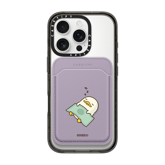 DUCKOO x CASETiFY MagSafe ウォレット Lilac/Green Snappy BioVeg MagSafe ウォレット SLEEPING DUCKOO