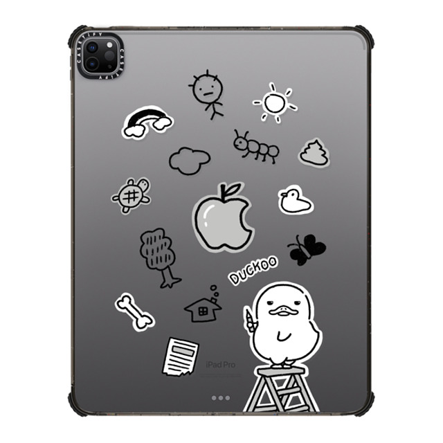 DUCKOO x CASETiFY iPad Pro 12.9-inch (第5/6世代) Cartoon Black iPad インパクト ケース DRAWING DUCKOO Back to School DUCKOO x CASETiFY iPad Pro 12.9-inch (第5/6世代) Cartoon Black iPad インパクト ケース DRAWING DUCKOO Back to School