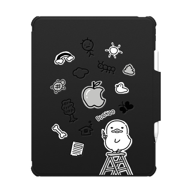 "DUCKOO x CASETiFY iPad Pro 13" (M4) Cartoon ブラック インパクト フォリオ ケース DRAWING DUCKOO Father's Day" "DUCKOO x CASETiFY iPad Pro 13" (M4) Cartoon ブラック インパクト フォリオ ケース DRAWING DUCKOO Father's Day"
