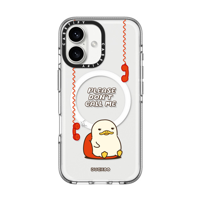 DUCKOO x CASETiFY iPhone 16 Case Cartoon クリア クリア ケース MagSafe対応 DON'T CALL DUCKOO Mother's Day DUCKOO x CASETiFY iPhone 16 Case Cartoon クリア クリア ケース MagSafe対応 DON'T CALL DUCKOO Mother's Day