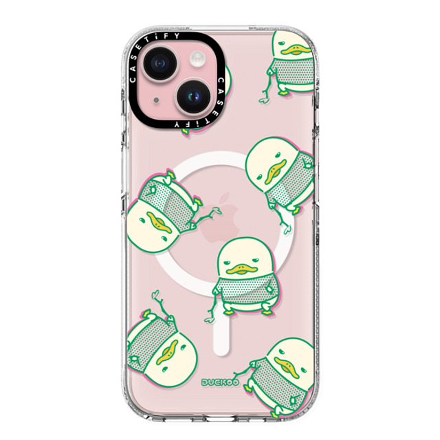 DUCKOO x CASETiFY iPhone 15 Case Cartoon クリア クリア ケース MagSafe対応 LONELY PATTERN DUCKOO Mother's Day DUCKOO x CASETiFY iPhone 15 Case Cartoon クリア クリア ケース MagSafe対応 LONELY PATTERN DUCKOO Mother's Day