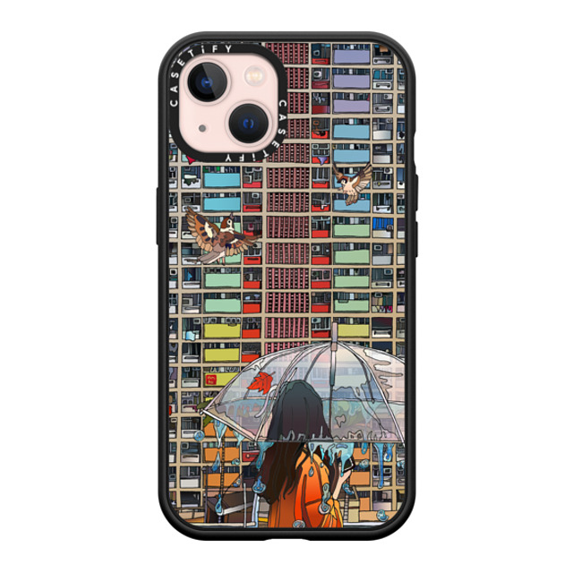 Vivian Ho x CASETiFY iPhone 13 ケース マットブラック インパクトケース MagSafe対応 Vivian Ho - Rainbow after Rain