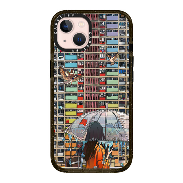 Vivian Ho x CASETiFY iPhone 13 ケース ブラック インパクトケース Vivian Ho - Rainbow after Rain