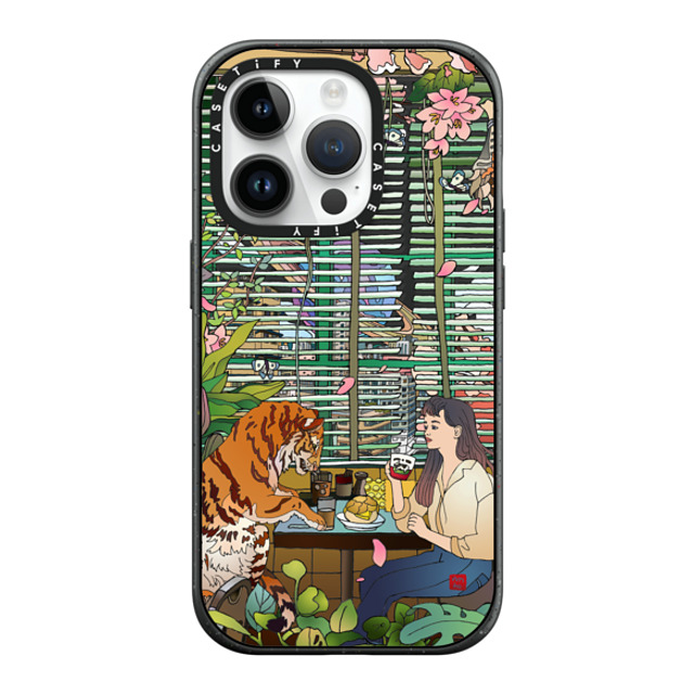 Vivian Ho x CASETiFY iPhone 14 Pro ケース マットブラック インパクトケース MagSafe対応 Vivian Ho - I miss us.