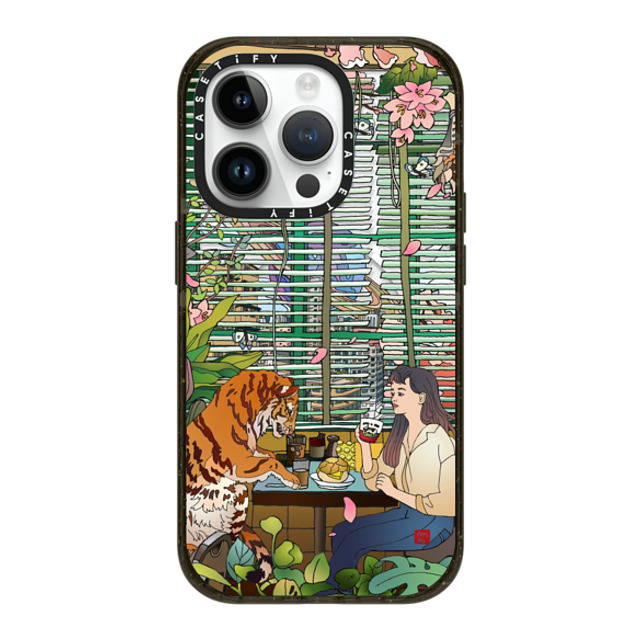 Vivian Ho x CASETiFY iPhone 14 Pro ケース ブラック インパクトケース MagSafe対応 Vivian Ho - I miss us.