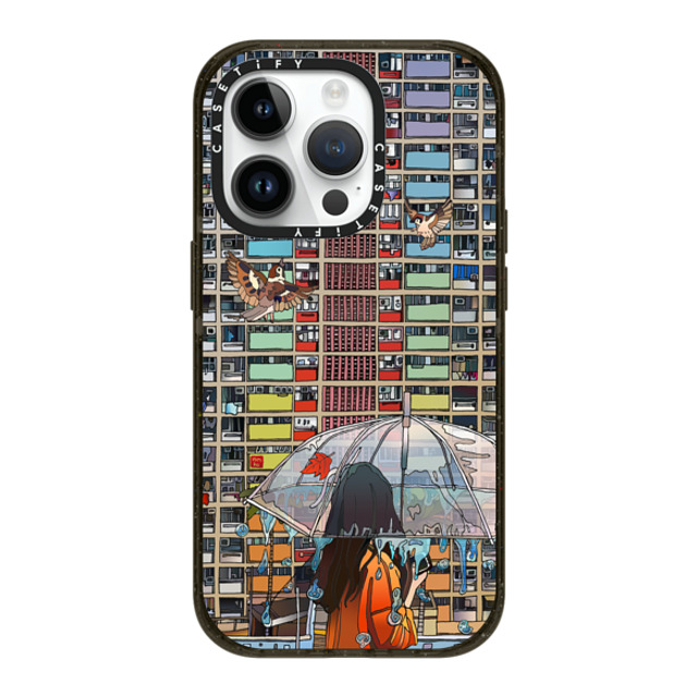 Vivian Ho x CASETiFY iPhone 14 Pro ケース ブラック インパクトケース MagSafe対応 Vivian Ho - Rainbow after Rain