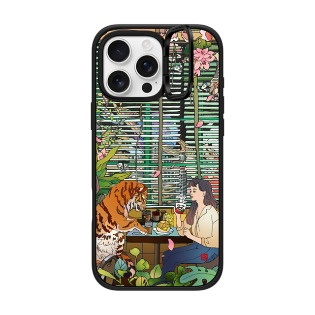 Vivian Ho x CASETiFY iPhone 16 Pro Max ケース マットブラック インパクトリングスタンドケース MagSafe対応 Vivian Ho - I miss us.