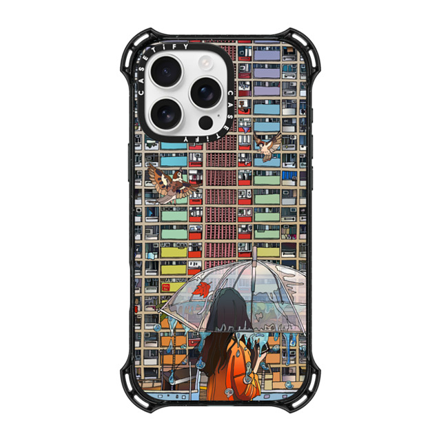 Vivian Ho x CASETiFY iPhone 16 Pro Max ケース ブラック バウンスケース Vivian Ho - Rainbow after Rain