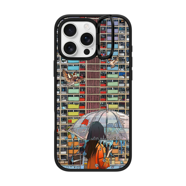 Vivian Ho x CASETiFY iPhone 16 Pro Max ケース マットブラック インパクトリングスタンドケース MagSafe対応 Vivian Ho - Rainbow after Rain