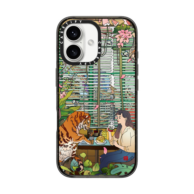 Vivian Ho x CASETiFY iPhone 16 ケース ブラック インパクトケース MagSafe対応 Vivian Ho - I miss us.