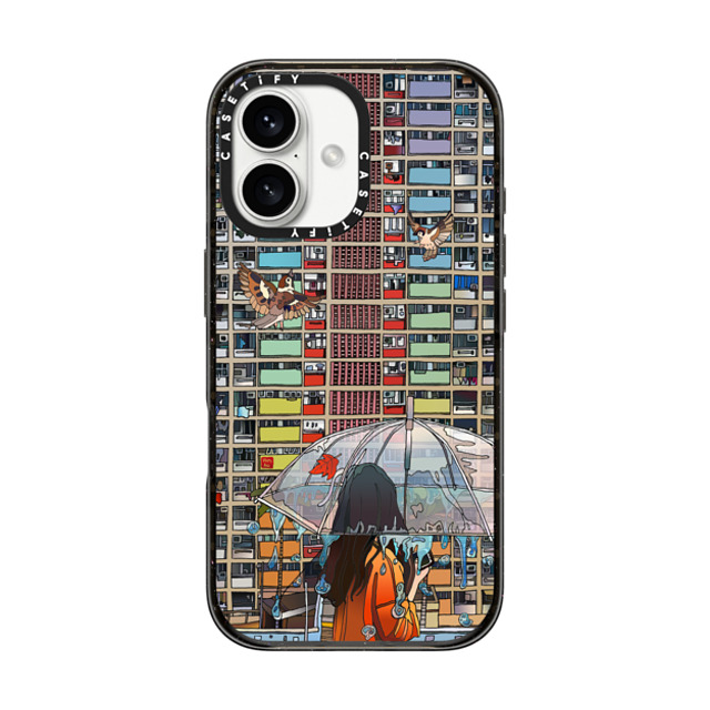 Vivian Ho x CASETiFY iPhone 16 ケース ブラック インパクトケース Vivian Ho - Rainbow after Rain