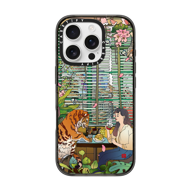 Vivian Ho x CASETiFY iPhone 16 Pro ケース ブラック インパクトケース MagSafe対応 Vivian Ho - I miss us.