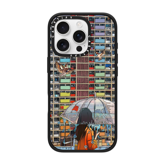 Vivian Ho x CASETiFY iPhone 16 Pro ケース マットブラック インパクトケース MagSafe対応 Vivian Ho - Rainbow after Rain