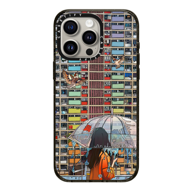 Vivian Ho x CASETiFY iPhone 15 Pro Max ケース ブラック インパクトケース Vivian Ho - Rainbow after Rain