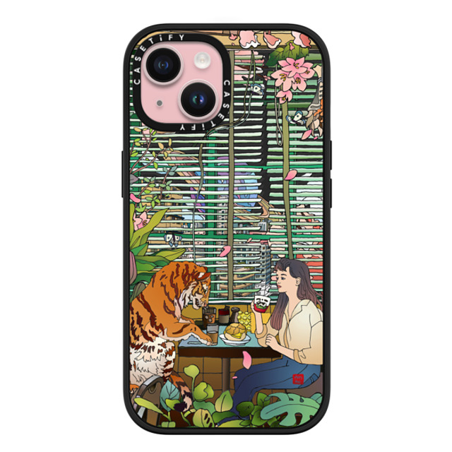 Vivian Ho x CASETiFY iPhone 15 ケース マットブラック インパクトケース MagSafe対応 Vivian Ho - I miss us.