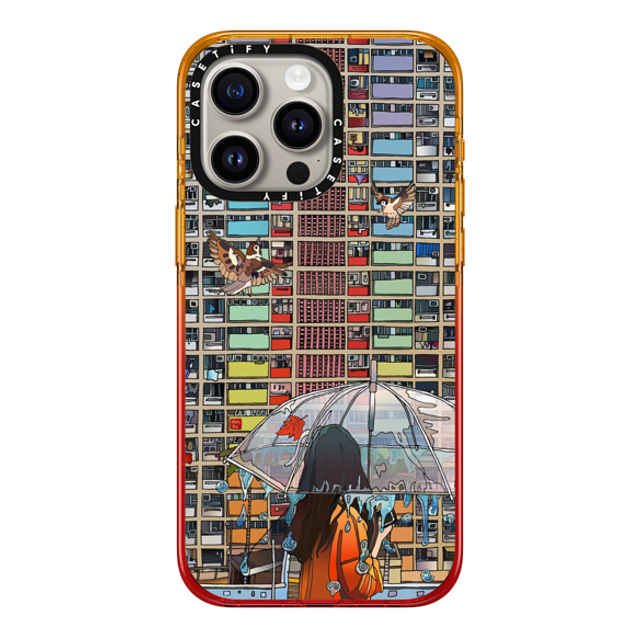 Vivian Ho x CASETiFY iPhone 15 Pro Max ケース Peach Haze インパクトケース MagSafe対応 Vivian Ho - Rainbow after Rain