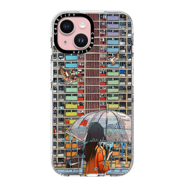 Vivian Ho x CASETiFY iPhone 15 ケース クリア クリア ケース MagSafe対応 Vivian Ho - Rainbow after Rain