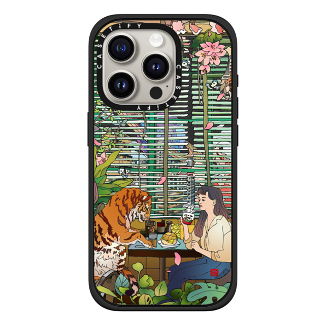 Vivian Ho x CASETiFY iPhone 15 Pro ケース マットブラック インパクトケース MagSafe対応 Vivian Ho - I miss us.