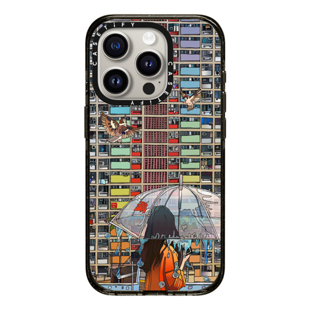 Vivian Ho x CASETiFY iPhone 15 Pro ケース ブラック インパクトケース Vivian Ho - Rainbow after Rain