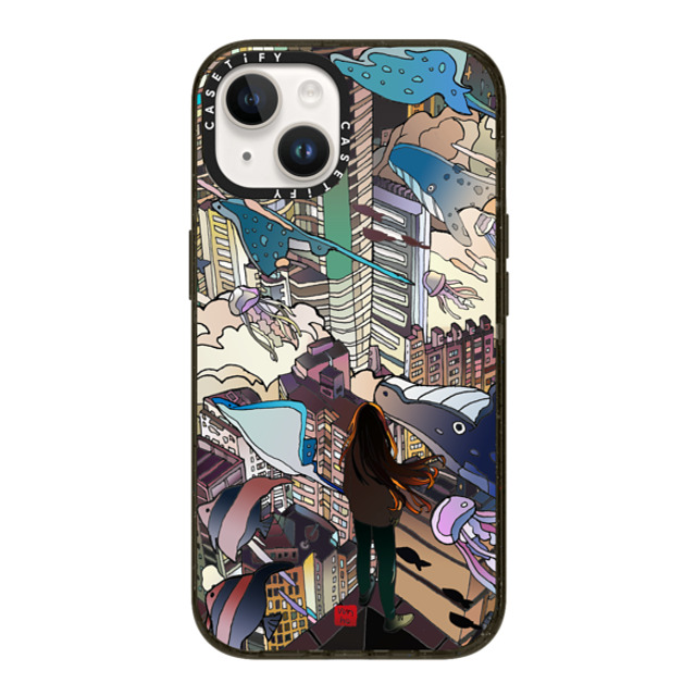 Vivian Ho x CASETiFY iPhone 14 ケース ブラック インパクトケース Vivian Ho - I can't take my eyes off you