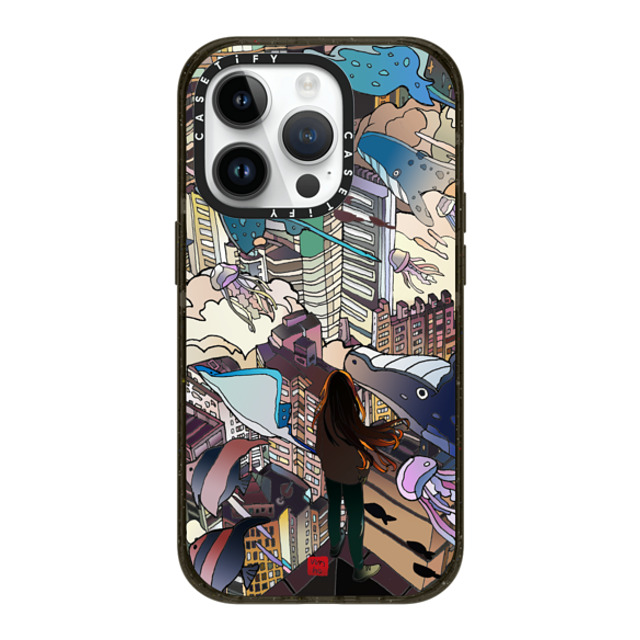 Vivian Ho x CASETiFY iPhone 14 Pro ケース ブラック インパクトケース MagSafe対応 Vivian Ho - I can't take my eyes off you