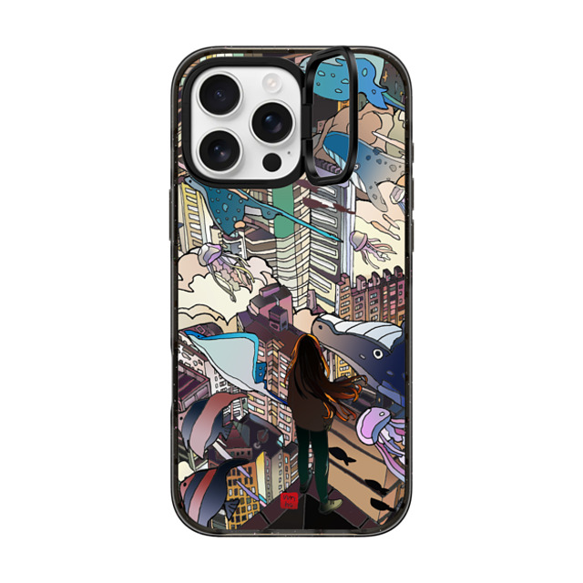 Vivian Ho x CASETiFY iPhone 16 Pro Max ケース ブラック インパクトリングスタンドケース MagSafe対応 Vivian Ho - I can't take my eyes off you